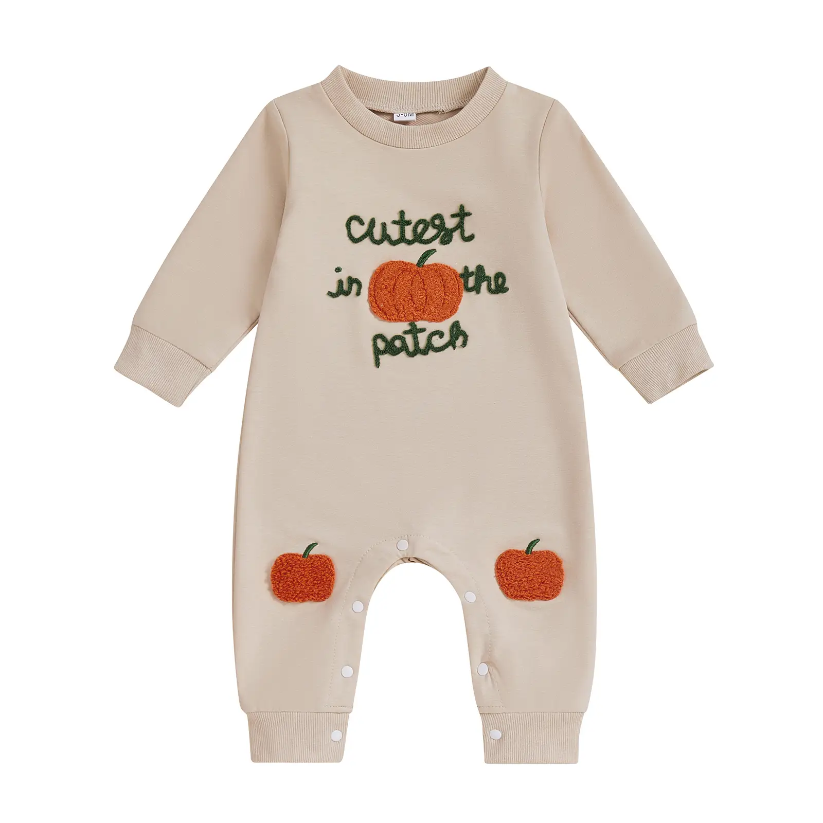 REDWOON My First Halloween Baby Girl Boy Outfit Newborn Cutest In Pumpkin The Patch Embroidery Jumpsuit Romper Onesie Infant Fall Winter Clothes