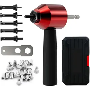26Pcs Rivet Nut Drill Adapter M3 M4 M5 M6 M8 Metric Mandrel Rivet Nut Thread Insert Aluminum Drill Attachment Tool Set
