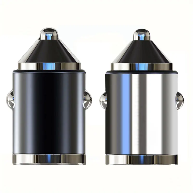 Tiny Cannon Style Mini Car Charger, Premium Zinc Alloy Metal USB C Charger with PD 30W Fast Charge & QC3.0, Ultra Compact Hidden Car Accessories