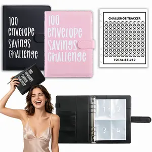 100 Envelopes Long Term Compound Saving Challenge, Multi Year Compound Fund Binder, Grow Long Term Savings With Cash Envelope Pouches, Secure $5050 Long Term Compound Saving Benchmark