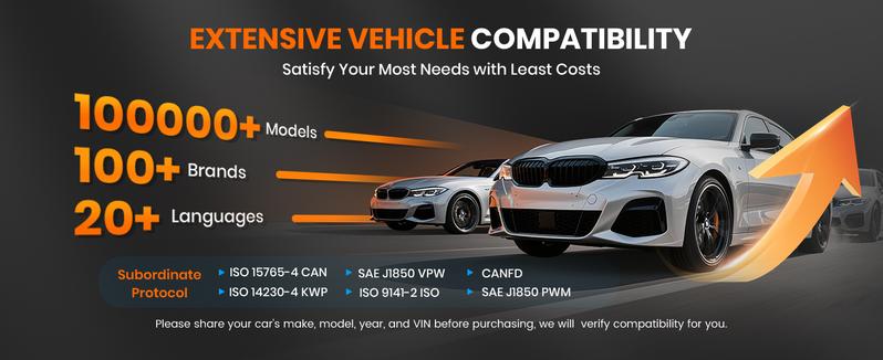 ANCEL FX6100 Bidirectional OBD2 Scanner, All System Car Diagnostic Scanner with Active Test,15+ Reset, EPB/BMS/SAS/D-PF Reset/ABS Bleeding/Injector Coding, FCA&CANFD, AutoVin, Lifetime Free Upgrade