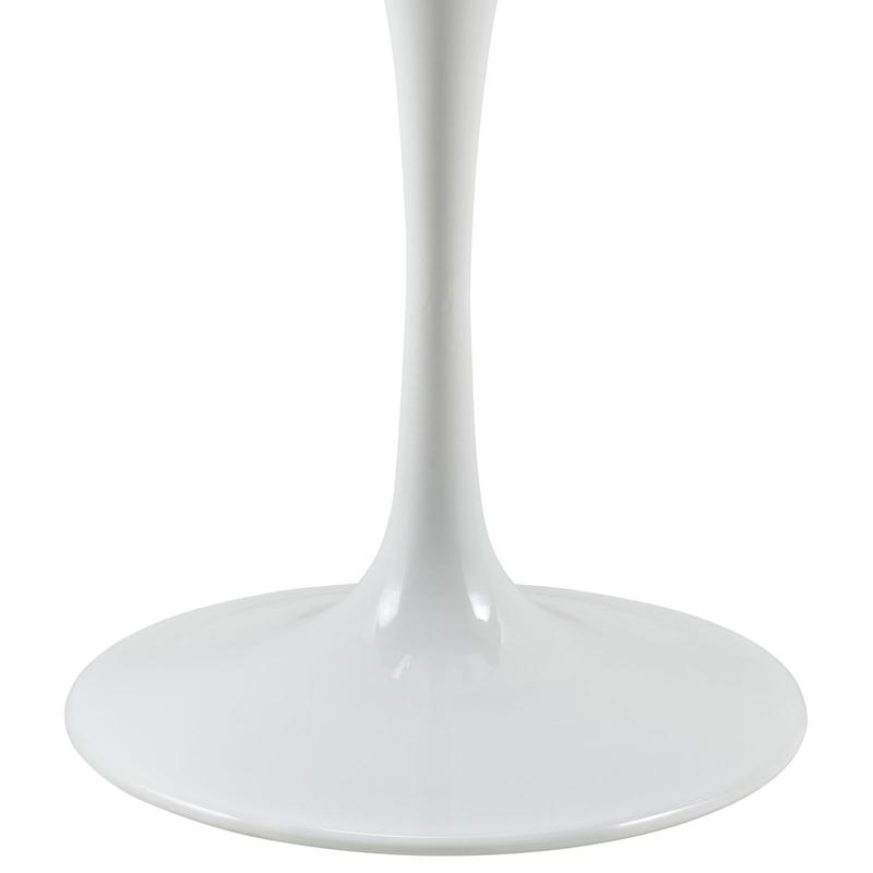 Modway Lippa 36" Round Artificial Marble Dining Table in White