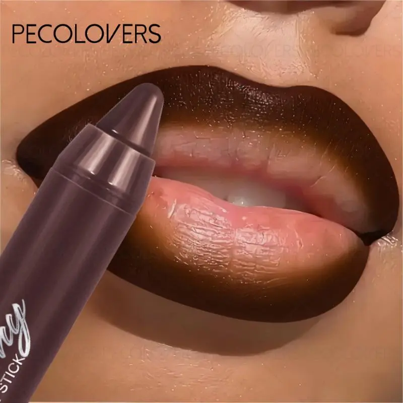 1 Pc Brown Lipstick Pen Lip Gloss, Glossy Non-Sticky Hydrating Moisturizing Long-Lasting Waterproof Formula for Naturally Healthy Lips