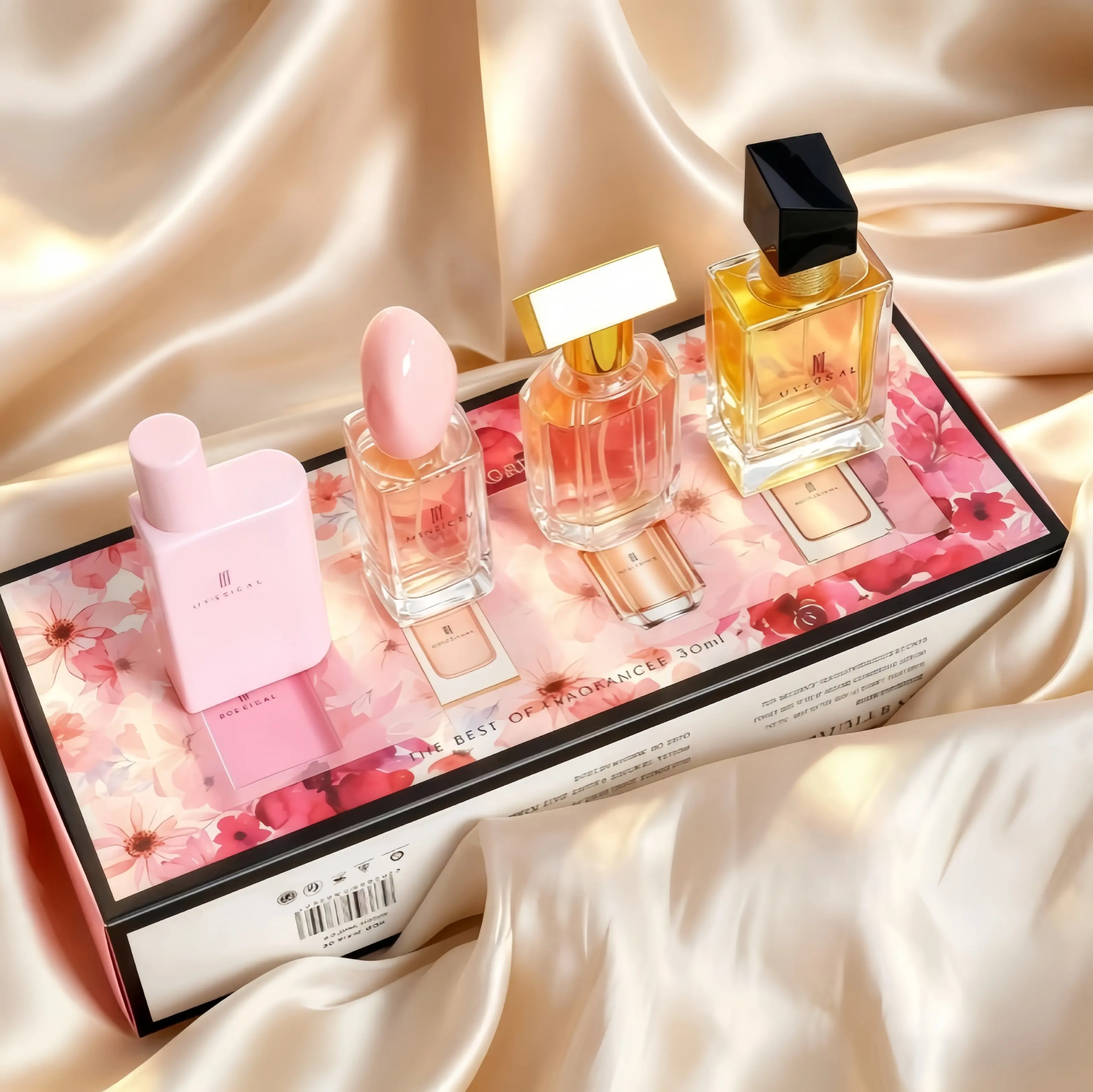 Mystical 4-In-1 Eau de Parfum Gift Set for Women (30ml×4) | Premium EDP, Long Lasting Floral, Fruity, Vanilla & Citrus Scents, Elegant Portable Travel-Size Bottles, Fragrance for Daily Wear, Perfect Birthday & Holiday Gift for Her，set portable travel size