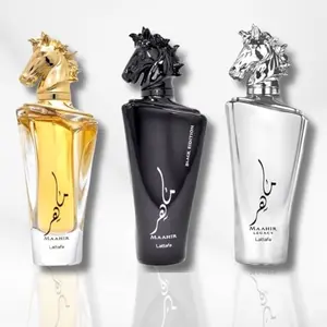 Lattafa Maahir 3-Piece Set (10.2 oz) for Unisex - Eau De Parfum Spray, Black Edition, Legacy - Amber Floral