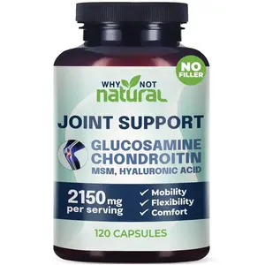 Why Not Natural Joint Support Supplement, 2150mg Glucosamine Chondroitin MSM Hyaluronic Acid, Supports Mobility Flexibility Comfort