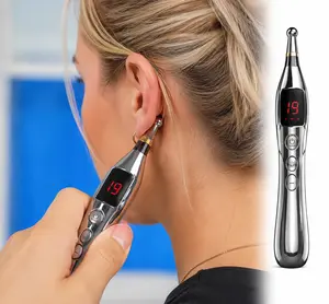 【Buy One Get One】Rechargeable Smart Meridian Pen with 5 Heads – Auto Point Detection Therapy Device- Rechargeable Smart Meridian Pen with 5 Interchangeable Heads, Auto Point Location, Cordless 2-Hour Therapy for Neck, Shoulder, Waist,