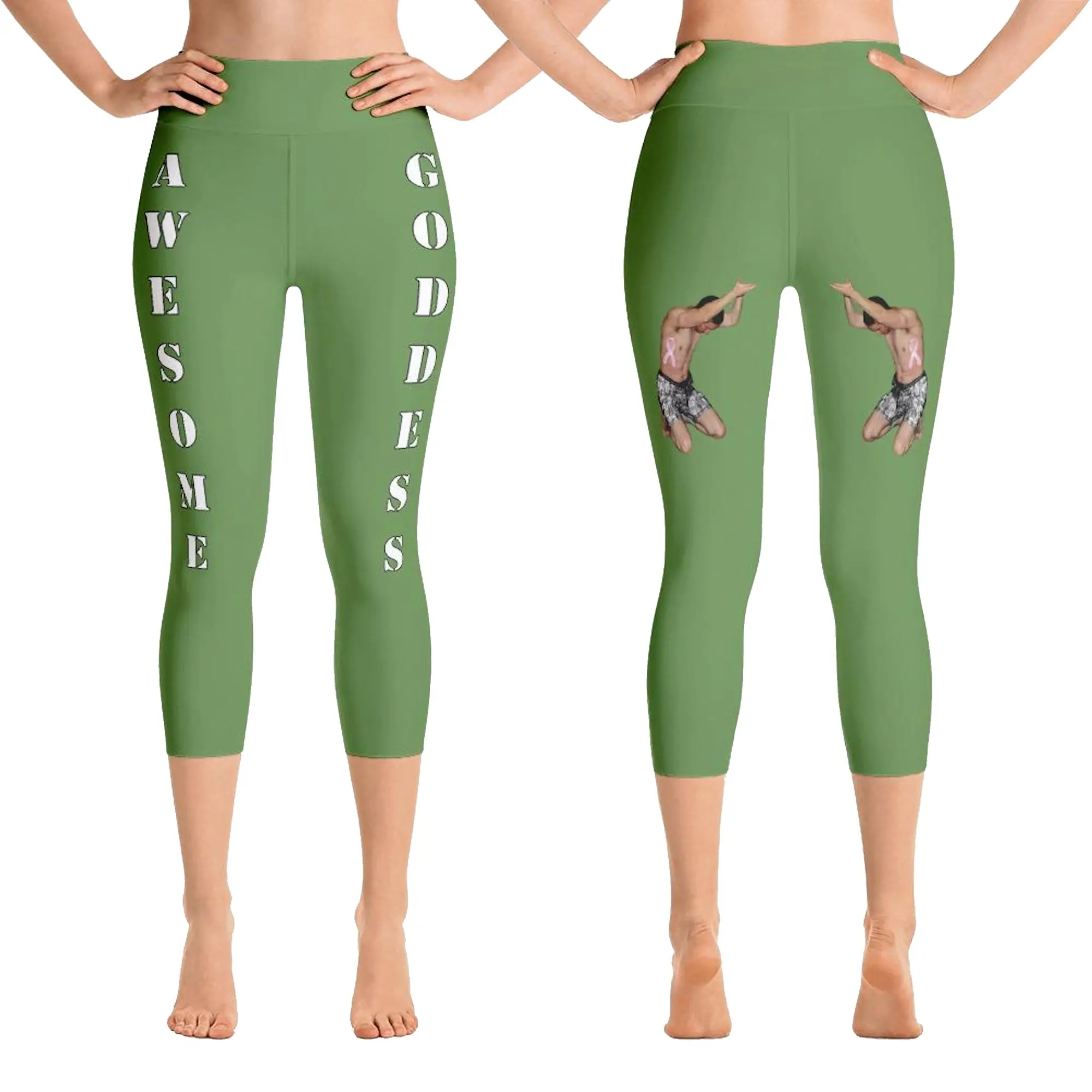 Moss Green Viral Awesome Goddess Leggings: Grounded and Empowered