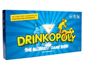 Drinkopoly: The Ultimate Adult Party Game for Ages 21+ - Includes Full-Size Game Board, Plastic Tokens, Cards, Dice - Fun Social Gathering Game