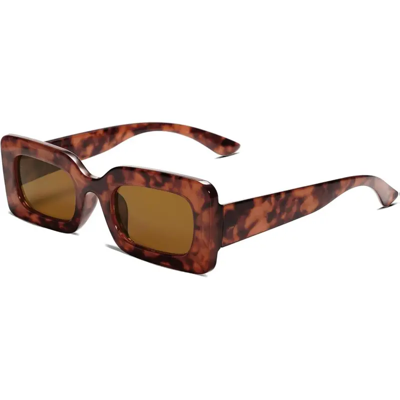 SojoS Retro 90s Nude Rectangle Sunglasses Women Men Trendy  display picture 3