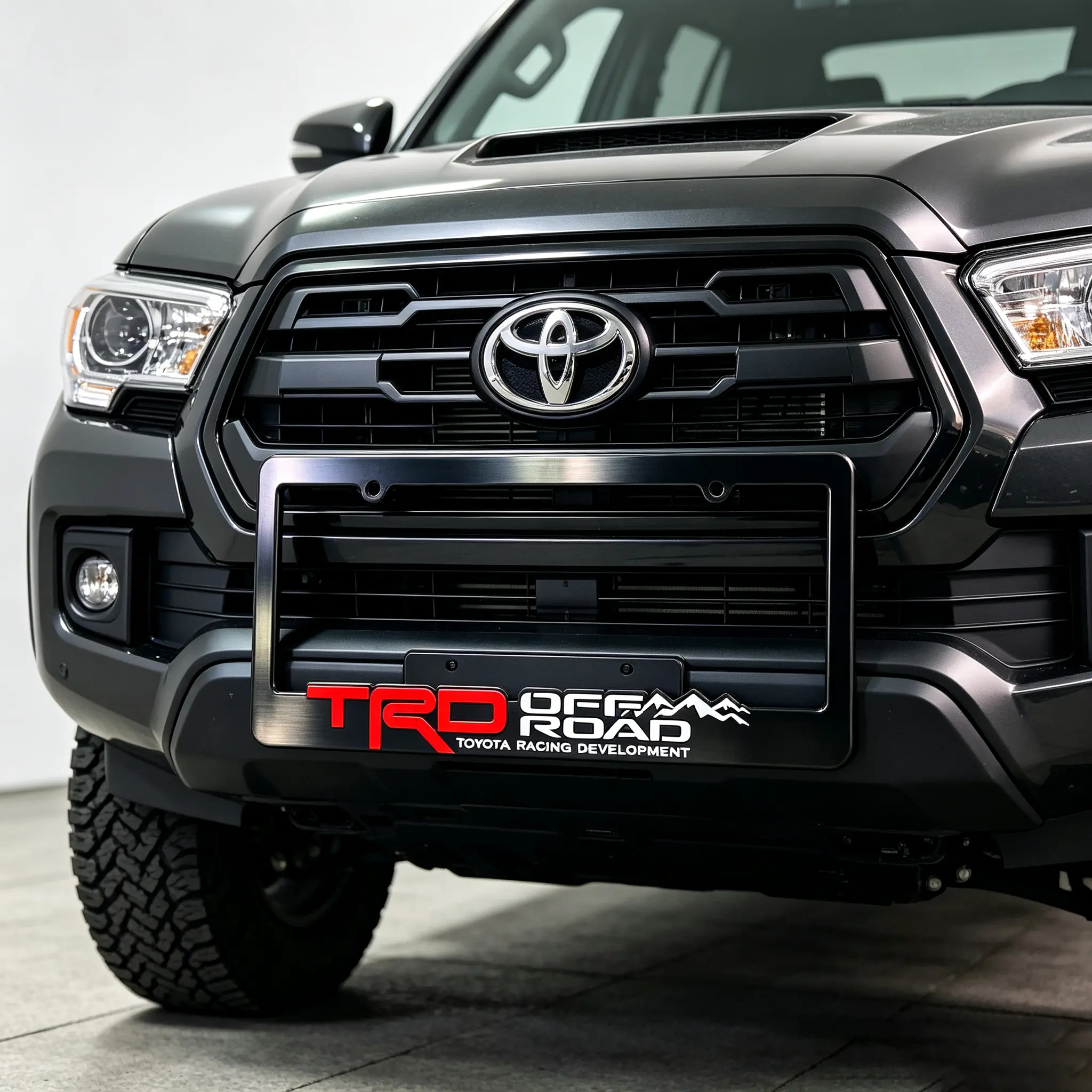 TRD Off-Road License Plate Frame 2-Pack | Matte Black, Fits Tacoma/Tundra