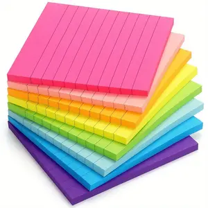 Colorful Sticky Note (8 Pads), Self Adhesive Memo Pad, Students Sticky Note Pad, Stationery Supplies for Home School Office
