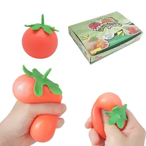 Slow Rise Tomato Squishy Toy - Soft Realistic Squeeze Stress Ball for Adults & Kids, Sensory Fidget Pack for Anxiety Relief, ADHD, Autism, Hand Strengthening, Office Desk Decompression