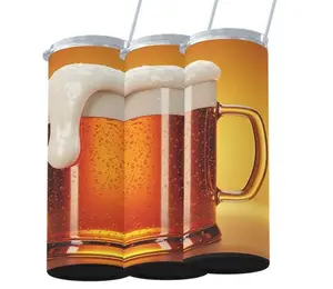 Skinny Tumblers - After Hours Collection with foaming Classic B33r mug, whiskey glass, and wooden stein art. Premium tumblers for the person who loves to keep their "cup" close. Dad, Uncles, Bartenders, Groom Gift, Brother. Name Personalization available.