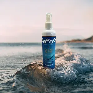 Ocean Glow Sea Salt Hair Spray: Organic, Fragrance-Free, Silicone-Free, Amino Acids, All-Natural Haircare, Texturizing, Volumizing, Sustainably Sourced, Paraben-Free, Ethical Hair Styling.