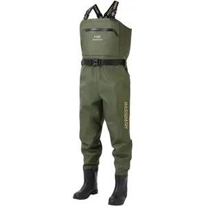 BASSDASH Men’s PVC Chest Wader Ripstop High Strength Boot Foot Waders for Fly Fishing Hunting FW13