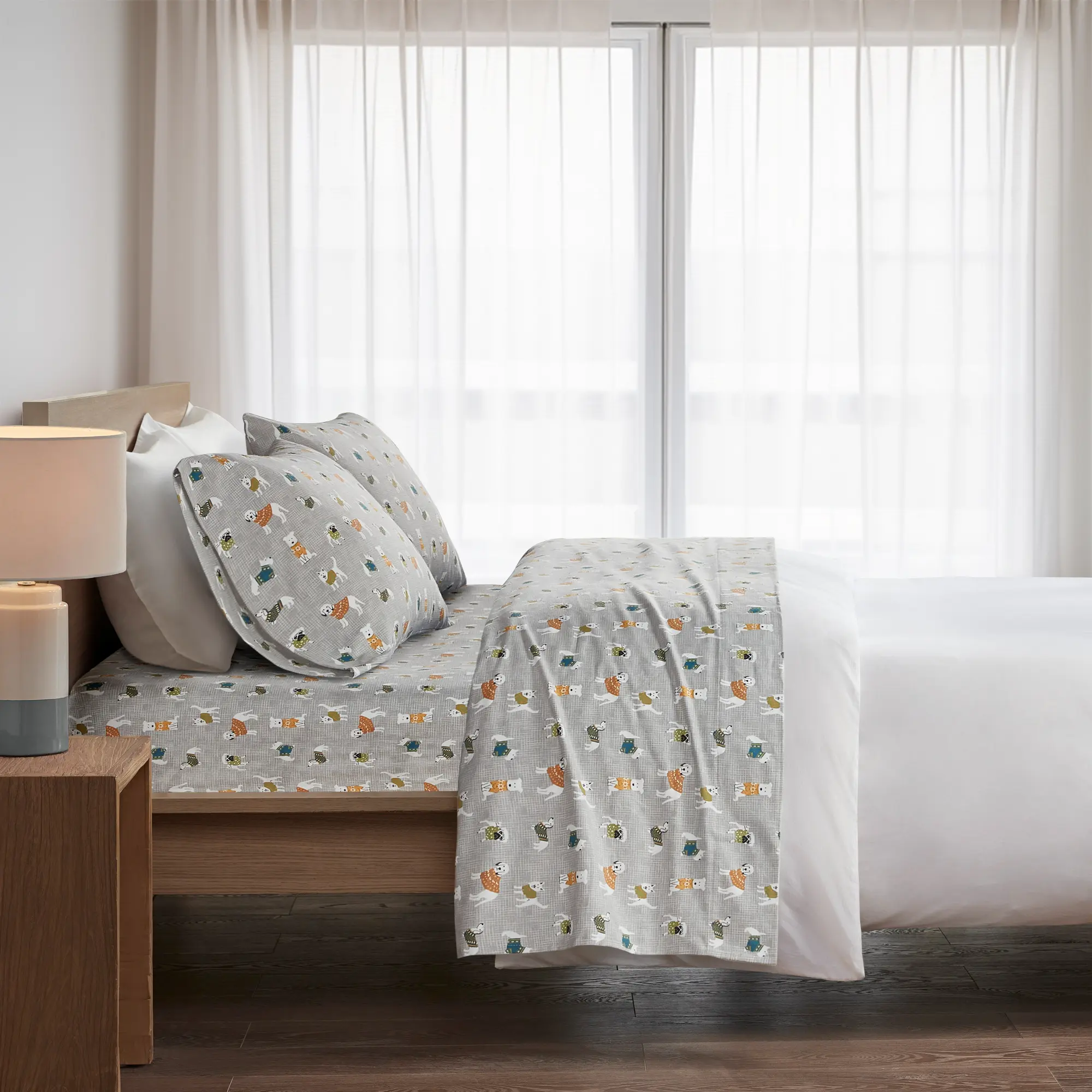 REGENCY HEIGHTS Cozy Cotton Flannel Printed Bedsheet Set - Decorative Bedding with Comfortable Design, Versatile Use, Complete Sheets & Pillowcases Bundle, Bedsheets, Decorative Bedsheet Sets