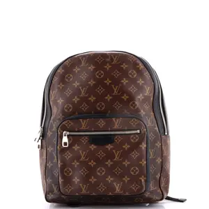 Pre-owned Louis Vuitton Canvas Coated Backpacks Josh Backpack Macassar Monogram Canvas by Rebag