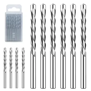 10-piece 1/ 4inch spiral drywall drill bit set - high-speed steel drywall cutting drill bit kit with guide point, suitable for drywall cutting tools