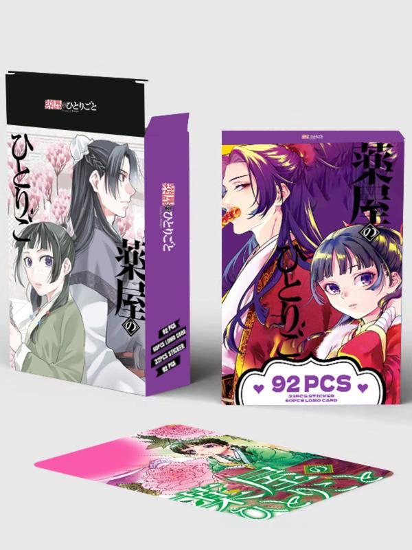 92pcs Photo Cards, Drug House Girl Dual-Sided Small Cards, Lomo Cards, Anime Peripheral Collection Box, Collectible Card Set
