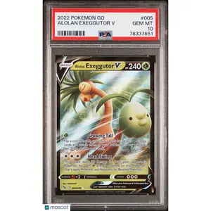 2022 Pokemon SWSH GO Alolan Exeggutor V Ultra Rare 005/078 #005 PSA 10 GEM MINT