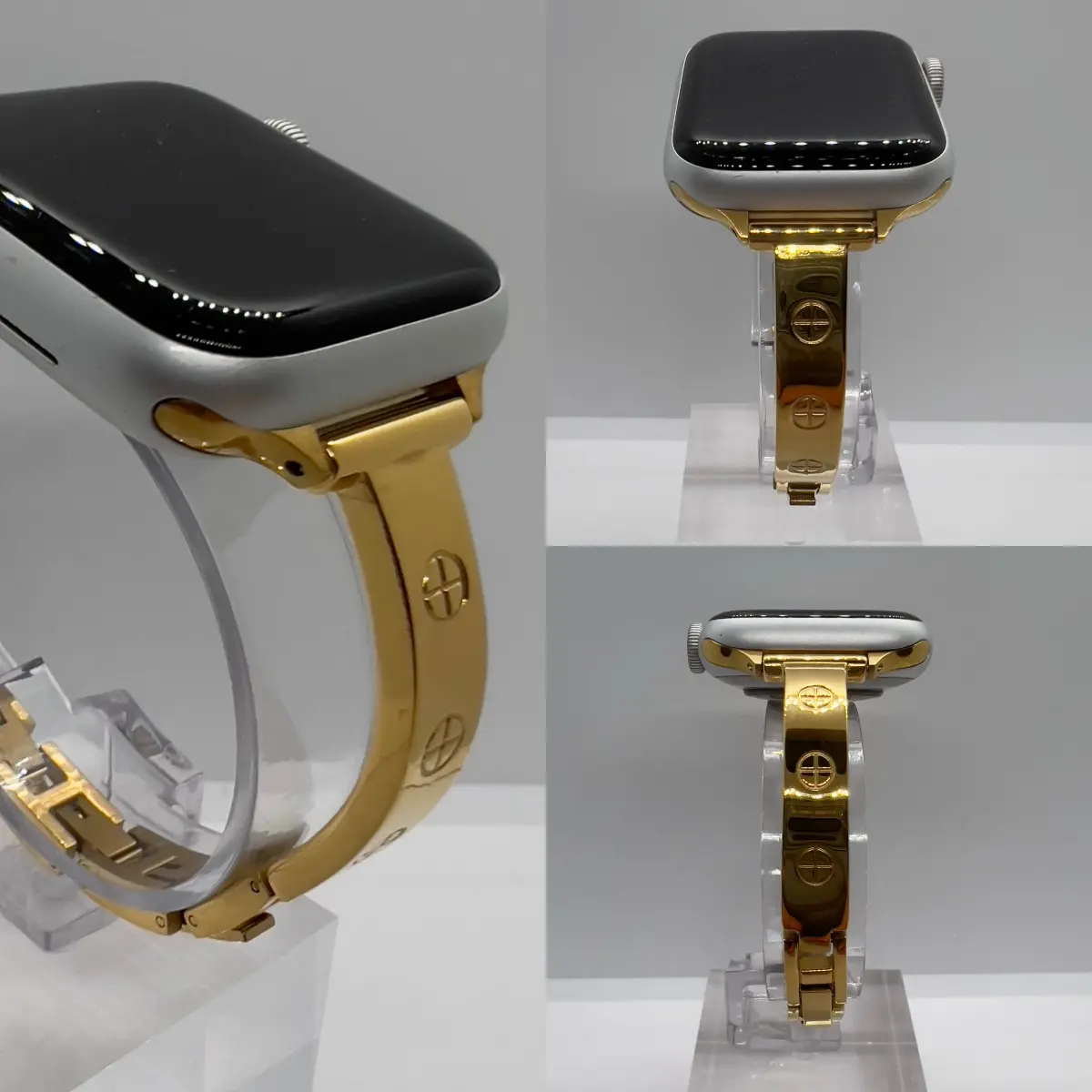 High-End Ladies' Auto-Mechanical Movement | Classic Roman Numerals on Stunning Gold Link Chains  Sleek fit 38-49mm smart watch wearable accessory strap replacement chic wristband metal band magnetic