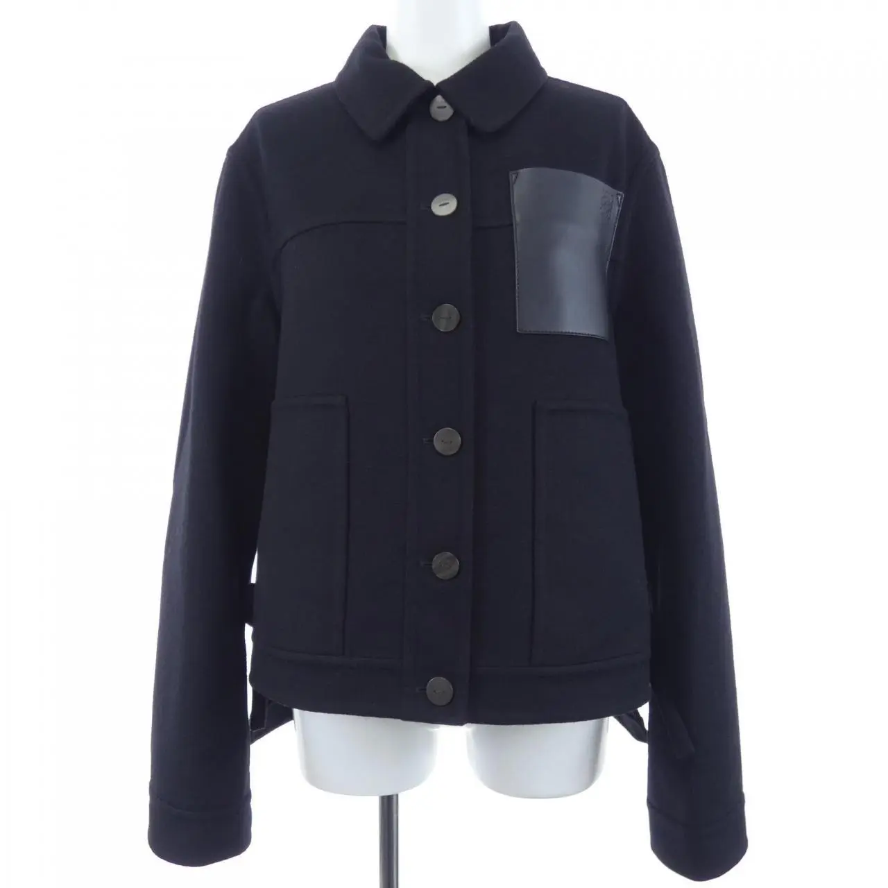 Pre-owned Loewe Cashmere Small Leather Goods ANAGRAM blend jacket