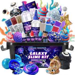 Large Slime Kit, Sparkling, Multi-Color Sensory Putty for Kids Glimmer, Crunchy, Foam, Jelly Cubes Slime, Creative and Endless Fun, Stress Relief Therapy Toys, Party Favors for Kids, for Girl Boys