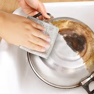 Multipurpose Wire Dishwashing Rags for Wet and Dry, 2024 New Reusable Non Scratch Wire Dishcloth, Scrubbing Wire Dishwashing Rags for Scrubs Dishes, Sinks Cleans (10) Cleaning