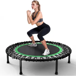 Foldable Rebounder Trampoline for Adults, 40"Size, Bungee Cord Design, Indoor Outdoor Exercise Rebounder, Max Load 450 LBS, Fitness Trampoline for Full-Body Workout, Home Gym Equipment, Easy to Assemble & Store