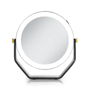 Lighted Makeup Mirror w/ Magnification, Swivel & Battery