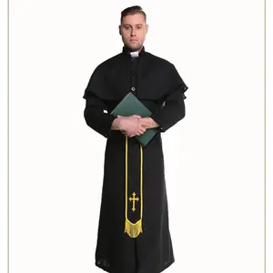 Adult Cosplay Priest Stage Performance Clothing 2024 Halloween Costumes for Men and Women -
