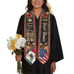 [HOT] Custom Mexican Graduation Sash, Mexican American Flag Graduation Sash 2026, Mexican SASH, Mexico Graduation Stole 2026, Graduation Gift