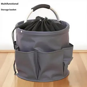 Outdoor camping picnic basket foldable storage bathroom toilet bag bath basket household multi-function tool storage basket
