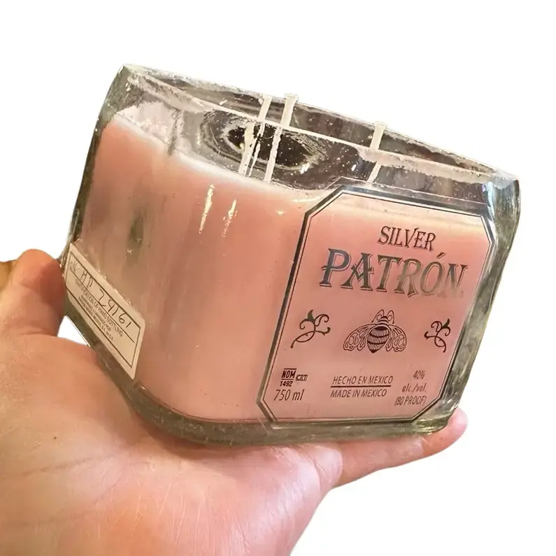 Patron tequila 3 wick candle hand made home decor