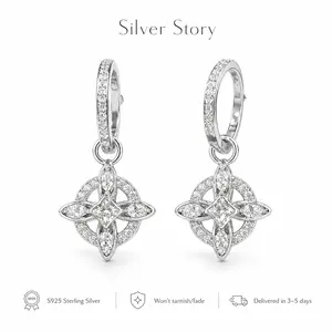 S925 Witches Knot Hoop Earrings Hecate Goddess of Witches With Celtic Knot Design, Vintage Versatile Earrings Goddess Jewelry, Tetragrammaton Collar De Amuleto Protecion With Aritificial Gemstone Decor Fashion Jewelry Accessories Gift for Women Girls outd