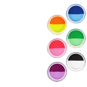 Water Liner, Water Activated Eyeliner, UV Glow Neon Cake Paint, 12 Bright Color Hydra Eye Liner, UV Glow Backlight Luminous Body Face Makeup Paint, Costume Halloween and Club Makeup Art Paint (01)  Cosmetic Waterproof Long Lasting Lipliner Brush