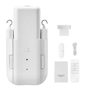 Automatic Curtain Opener, Smart Electric Curtain Rod Controller with App & Remote, Alexa & Google Home Compatible, Timer Function, for U/I-Shaped Rails - VEVOR U-Shaped Rod+T-Shaped Rod