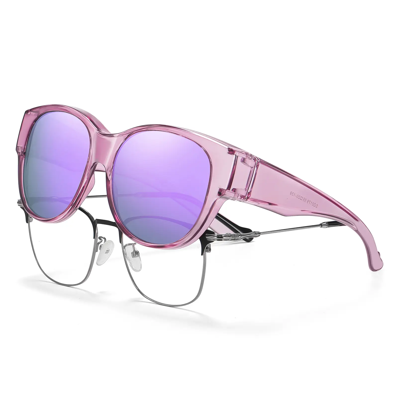 Transparent Purple Frame Purple Lens