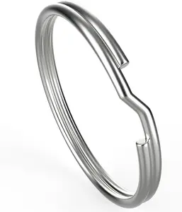 Key Ring/Key Chain, 50 Pack 3/4 inches 20mm Split Round Metal Silver Keyring for Home/Car/Outdoor/Arts/Lanyards/CraftsKeys Organization