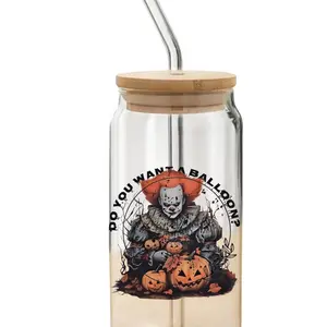 Scary clown 16 oz Libbey cup