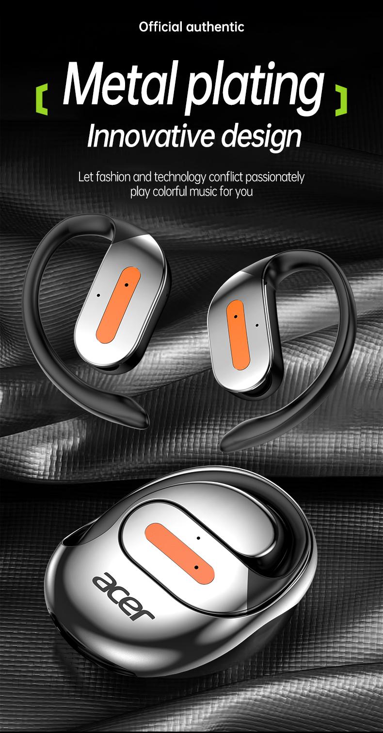 Acer OHR502 Bone Conduction Wireless Wireless Earbuds - New Model Over-Ear Design headset, Long Battery Life, Enhanced Audio Experience for Active Use gaming headset fast charge Electronic Headphone Pink Acer OHR502 Bone Conduction Wireless Wireless Earbuds - New Model Over-Ear Design headset, Long Battery Life, Enhanced Audio Experience for Active Use gaming headset fast charge Electronic Headphone Pink