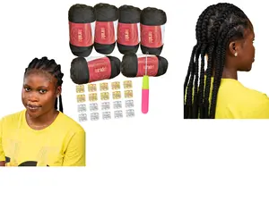 Maradek 100% Acrylic Brazilian Wool Yarn 70g Fiber for Hair Crochet/African Hair Weave/Knitting/Dreadlock Extensions/Jumbo Twists/Faux locs/Senegalese Twist/Spiral Corkscrews