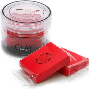 Clay Bars Auto Detailing 2 Pack 100g by ,  Medium Grade Material, Auto Detailing Magic Clay Bar Cleaner for Cleaning , RV,  and Bus (Red)