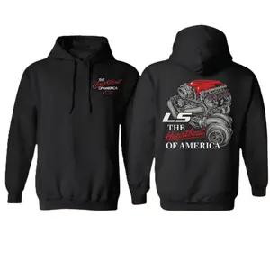 LS Engine Hoodie Sweatshirt T-Shirt, The Heartbeat of America Pullover, Chevy Motor Car Graphic Tee, Streetwear for Men and Women, Car Enthusiast Gift
