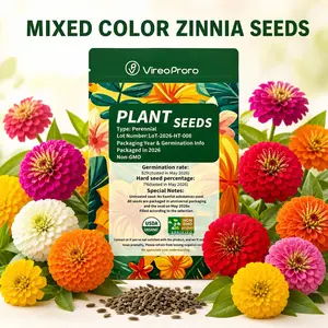 100 Zinnia Flower Seeds – Easy-Grow Annuals for Garden Beds & Patio Planters