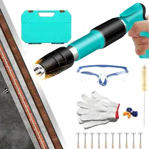Concrete Nail Gun Kit with 10pcs Nails, 5 Speed Adjustable Manual Steel Nail Gun,  Portable Nail Wall Shooting Machine Fastening Tool,