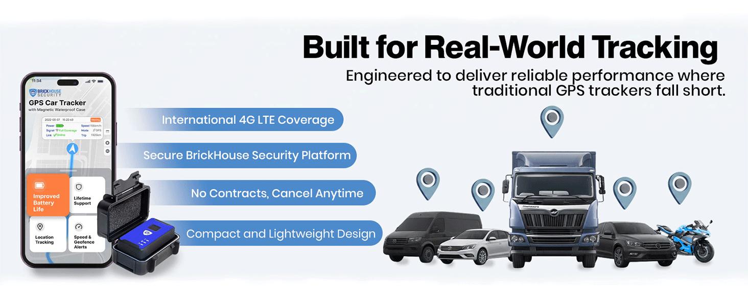 Magnetic GPS Vehicle Tracker – 4G Real-Time Tracking Device for Cars, Trucks & Assets, Discreet & Waterproof Design