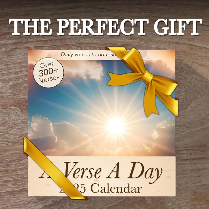 A Bible Verse A Day 2025 Calendar | 300+ Christian Verses from the NIV Bible to Inspire Your Daily Devotional, Positive Motivational Religious Daily Verses for Men & Women