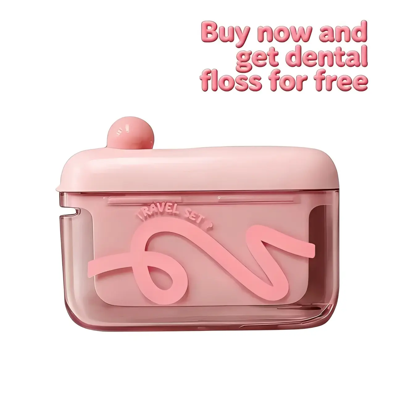 Automatic Pop-Up Storage Box - Space Organizing Portable Countertop Organizer, 1-Button Press Refillable Floss Pick Dispenser, Bathroom Travel Accessory With Lid